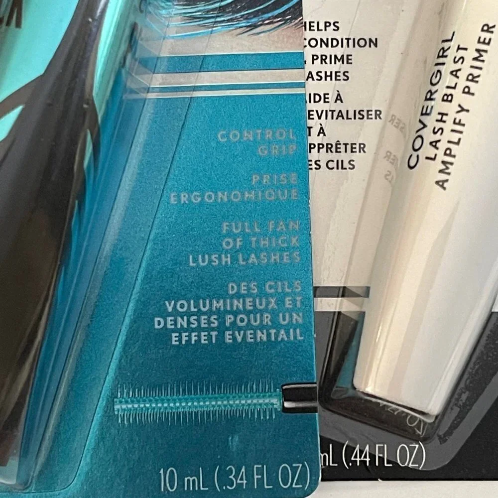 Covergirl New Peacock Black Flare & Lash Blast Amplify Primer Mascara Bundle